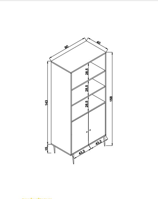 Hanah Home Jüt Bookshelf Color Roble Hanah Home Jüt Bookshelf Color Roble